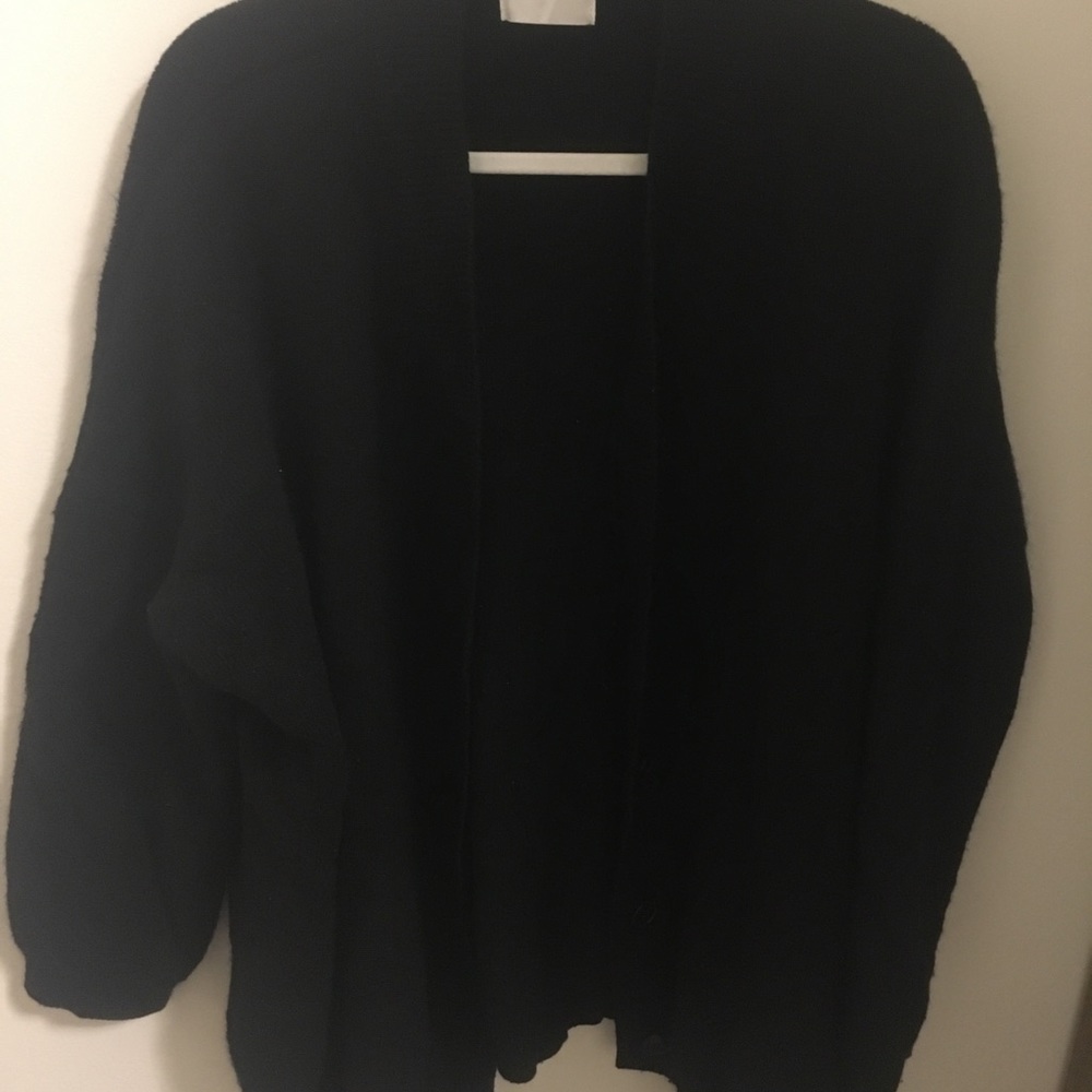 Oversized Black Cardigan